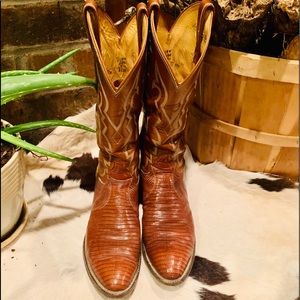 Genuine Vintage Tony Lama Lizard Cowboy Boots